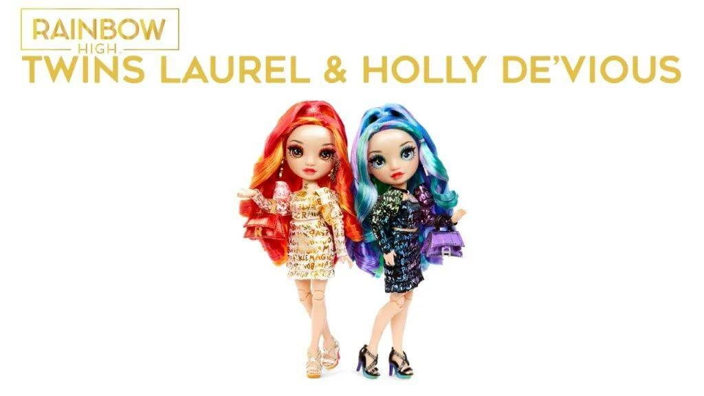 Rainbow High Special Edition Twin Fashion Dolls, Laurel & Holly De'Vious With Doll Accessories 12 Rainbow High Special Edition Twin Fashion Dolls, Laurel & Holly De'Vious With Doll Accessories