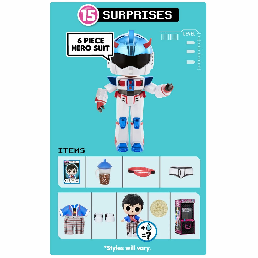 LOL Surprise Boys Arcade Heroes Action Figure Doll With 15 Surprises Sale 5 LOL Surprise Boys Arcade Heroes Action Figure Doll With 15 Surprises Sale