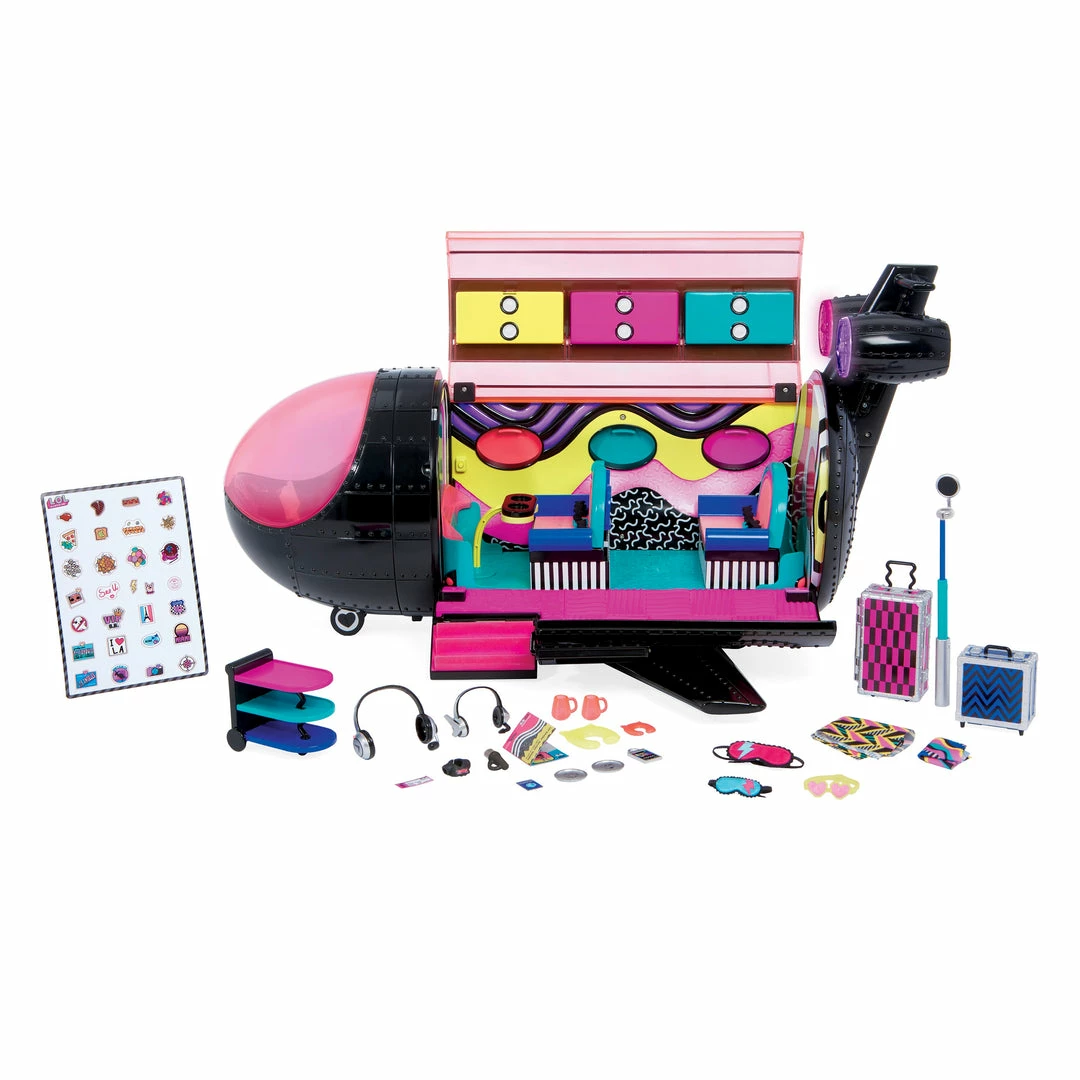 LOL Surprise OMG Remix 4-in-1 Plane Playset Transforms - 50 Surprises Doll Accessories 10 LOL Surprise OMG Remix 4-in-1 Plane Playset Transforms - 50 Surprises Doll Accessories