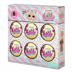 LOL Surprise Confetti Pop 6 Pack Dawn - 6 Re-released Dolls Each With 9 Surprises