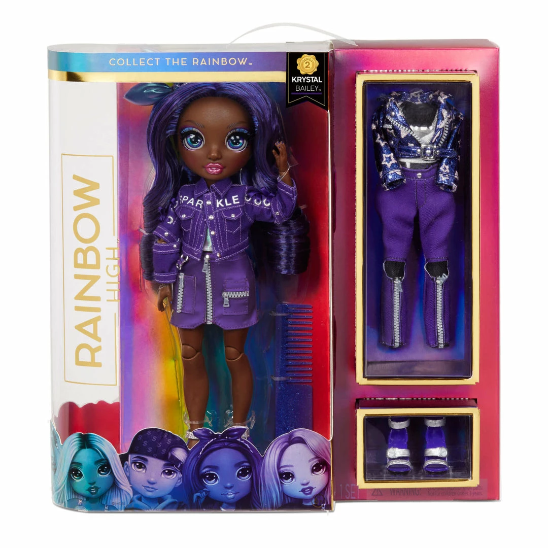 Rainbow High Krystal Bailey – Series 2 Indigo Fashion Doll With 2 Complete Outfits And Accessories 11 Rainbow High Krystal Bailey – Series 2 Indigo Fashion Doll With 2 Complete Outfits And Accessories