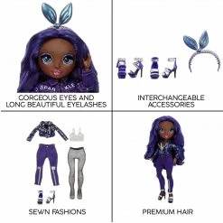 Rainbow High Krystal Bailey – Series 2 Indigo Fashion Doll With 2 Complete Outfits And Accessories 15 Rainbow High Krystal Bailey – Series 2 Indigo Fashion Doll With 2 Complete Outfits And Accessories