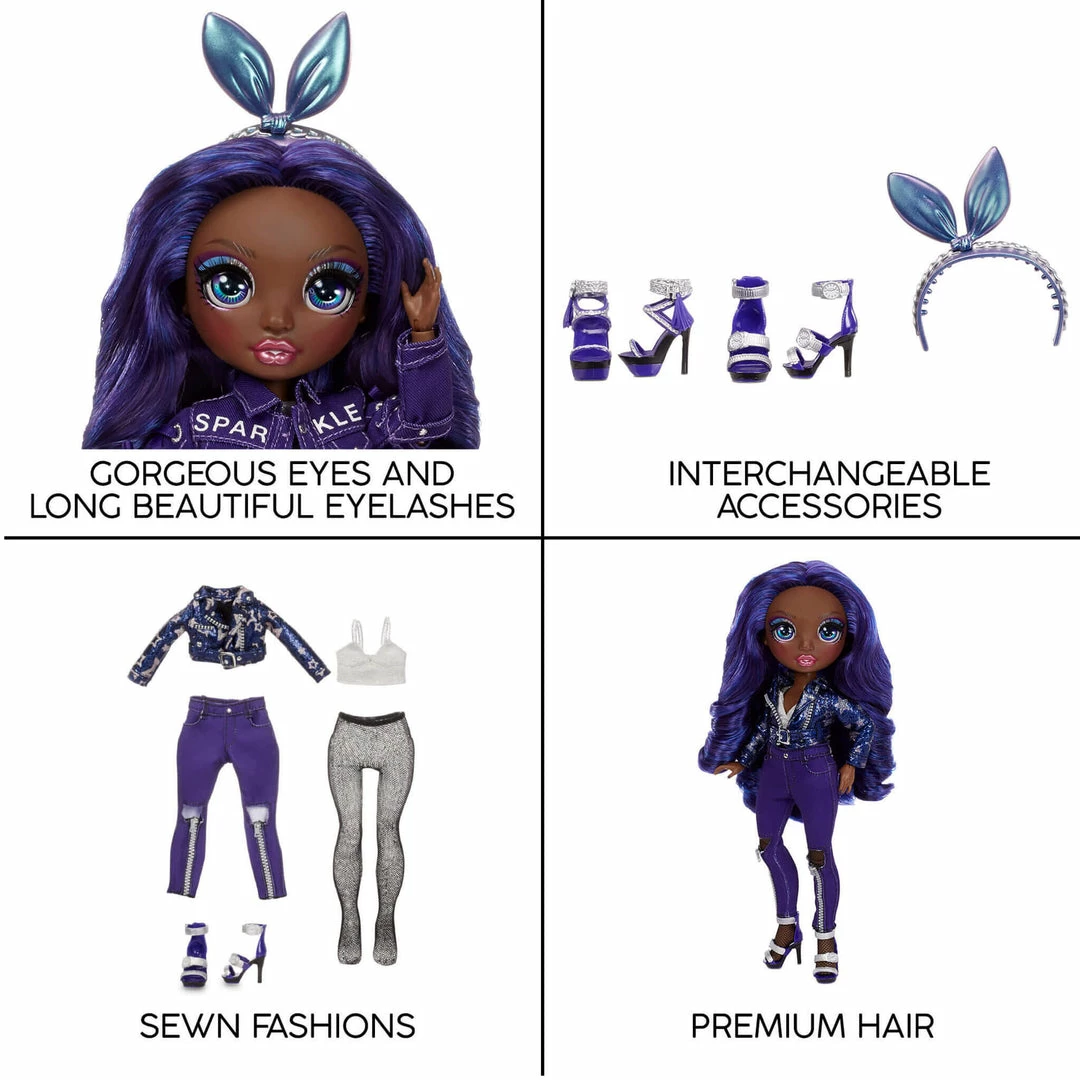 Rainbow High Krystal Bailey – Series 2 Indigo Fashion Doll With 2 Complete Outfits And Accessories 7 Rainbow High Krystal Bailey – Series 2 Indigo Fashion Doll With 2 Complete Outfits And Accessories