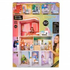 Rainbow High House Playset- 3-Story Wood Doll House (4-ft Tall And 3-FT Wide), Fully Furnished 18 Rainbow High House Playset- 3-Story Wood Doll House (4-ft Tall And 3-FT Wide), Fully Furnished