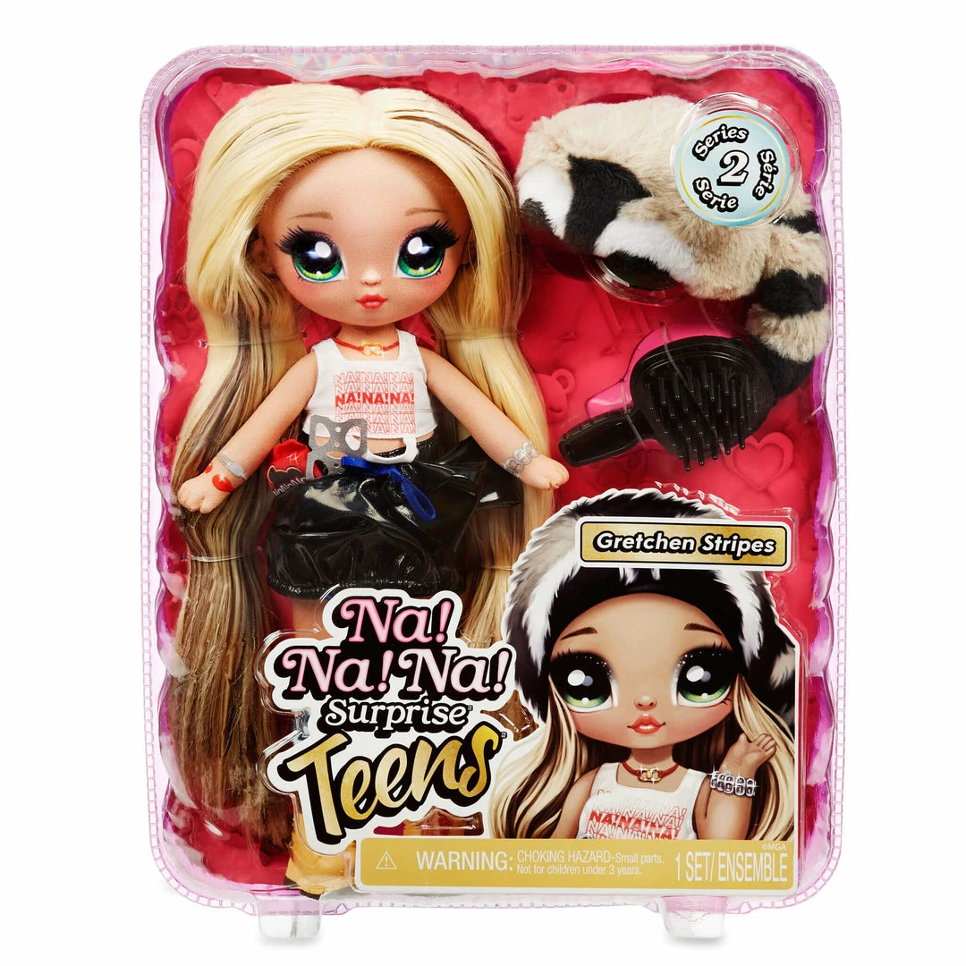 Na Na Na Surprise Teens Fashion Doll – Gretchen Stripes, Raccoon Inspired 6 Na Na Na Surprise Teens Fashion Doll – Gretchen Stripes, Raccoon Inspired