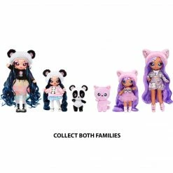 Na Na Na Surprise Family, Soft Lavender Kitty Family, Doll Set Of 3 With 2 Fashion Dolls And 1 Pet