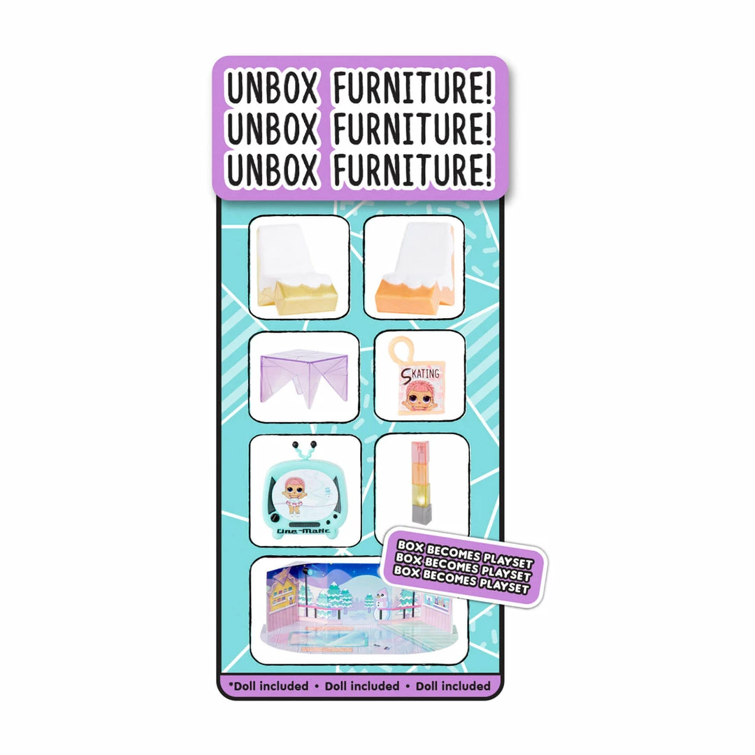 LOL Surprise Winter Chill Hangout Spaces Furniture Playset With Ice Sk8er Doll Doll Accessories 7 LOL Surprise Winter Chill Hangout Spaces Furniture Playset With Ice Sk8er Doll Doll Accessories