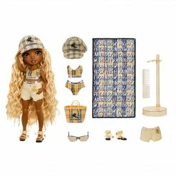 Rainbow High Pacific Coast Harper Dune-Sand (Light Yellow) With Pool Accessories Playset
