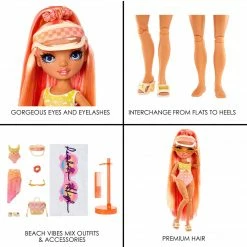 Rainbow High Pacific Coast Simone Summers - Sunrise (Orange) With Pool Accessories Playset 16 Rainbow High Pacific Coast Simone Summers - Sunrise (Orange) With Pool Accessories Playset