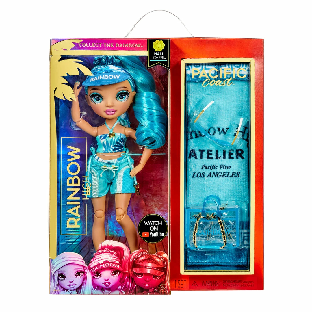 Rainbow High Pacific Coast Hali Capri (Blue) With Pool Accessories Playset 11 Rainbow High Pacific Coast Hali Capri (Blue) With Pool Accessories Playset