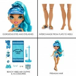 Rainbow High Pacific Coast Hali Capri (Blue) With Pool Accessories Playset 16 Rainbow High Pacific Coast Hali Capri (Blue) With Pool Accessories Playset