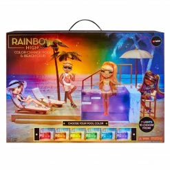 Rainbow High Color Change Pool & Beach Club Playset