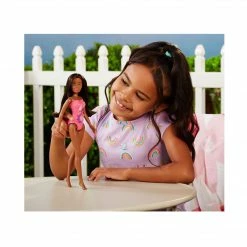 MGA's Dream Ella Splash Doll – Yasmin,11.5" Black Hair Doll In Pink Swimsuit