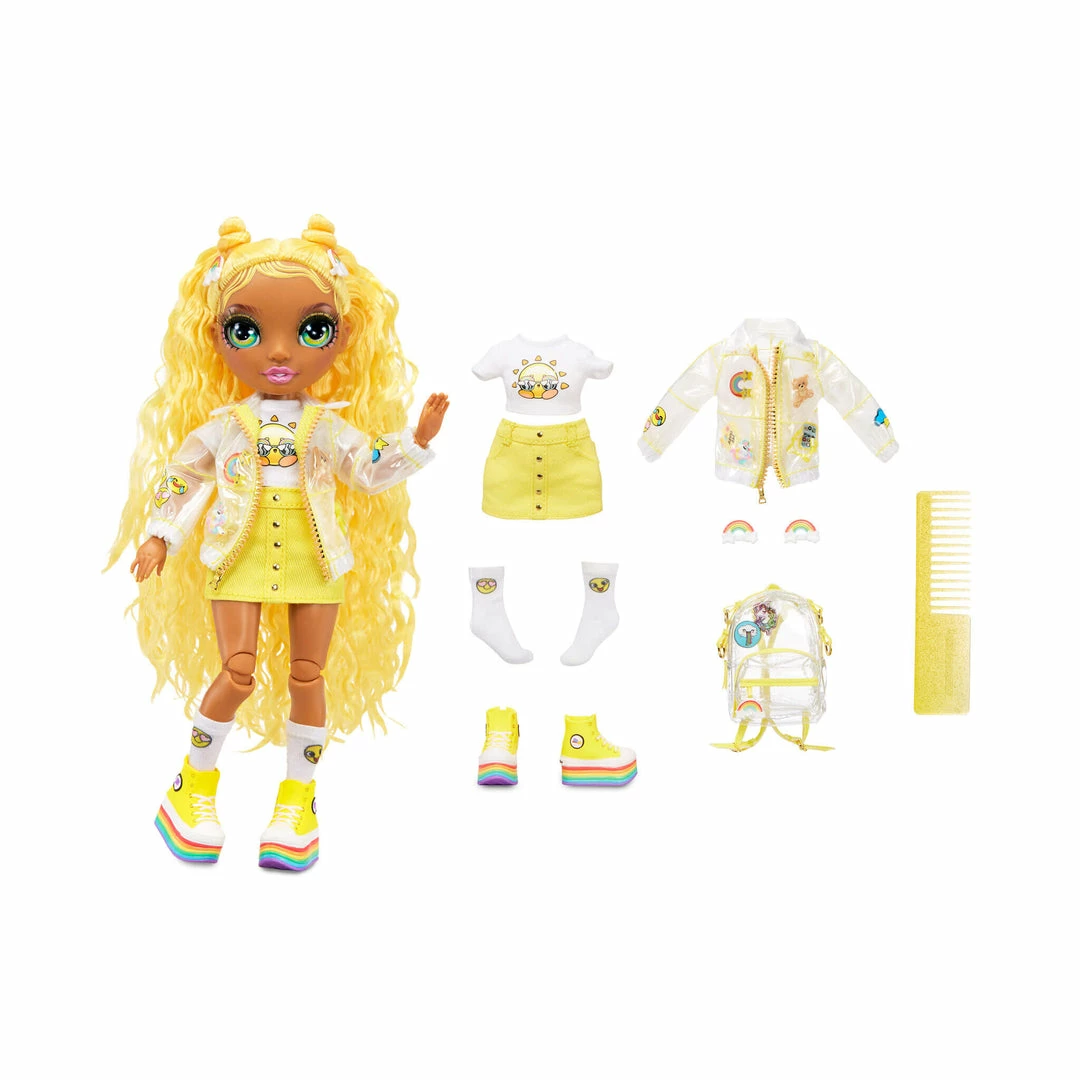 Rainbow High Junior High Sunny Madison - 9-inch YELLOW Fashion Doll With Accessories 4 Rainbow High Junior High Sunny Madison - 9-inch YELLOW Fashion Doll With Accessories