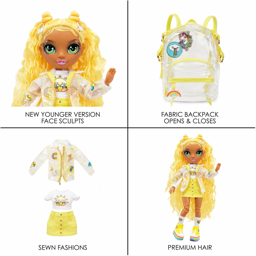 Rainbow High Junior High Sunny Madison - 9-inch YELLOW Fashion Doll With Accessories 7 Rainbow High Junior High Sunny Madison - 9-inch YELLOW Fashion Doll With Accessories
