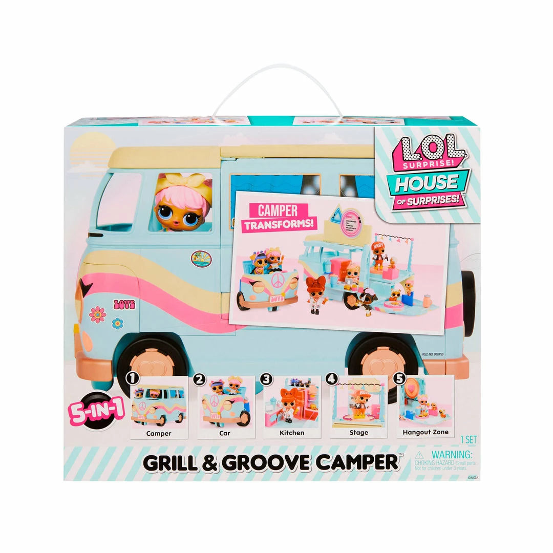 L.O.L. Surprise! Official Store LOL Surprise 5-N-1 Grill & Groove Camper, Fully Furnished Playset With Multiple Surprises 12 L.O.L. Surprise! Official Store LOL Surprise 5-N-1 Grill & Groove Camper, Fully Furnished Playset With Multiple Surprises
