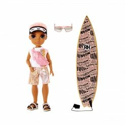 Rainbow High Pacific Coast Finn Rosado- Rose Gold Boy Doll With Pool Accessories Playset