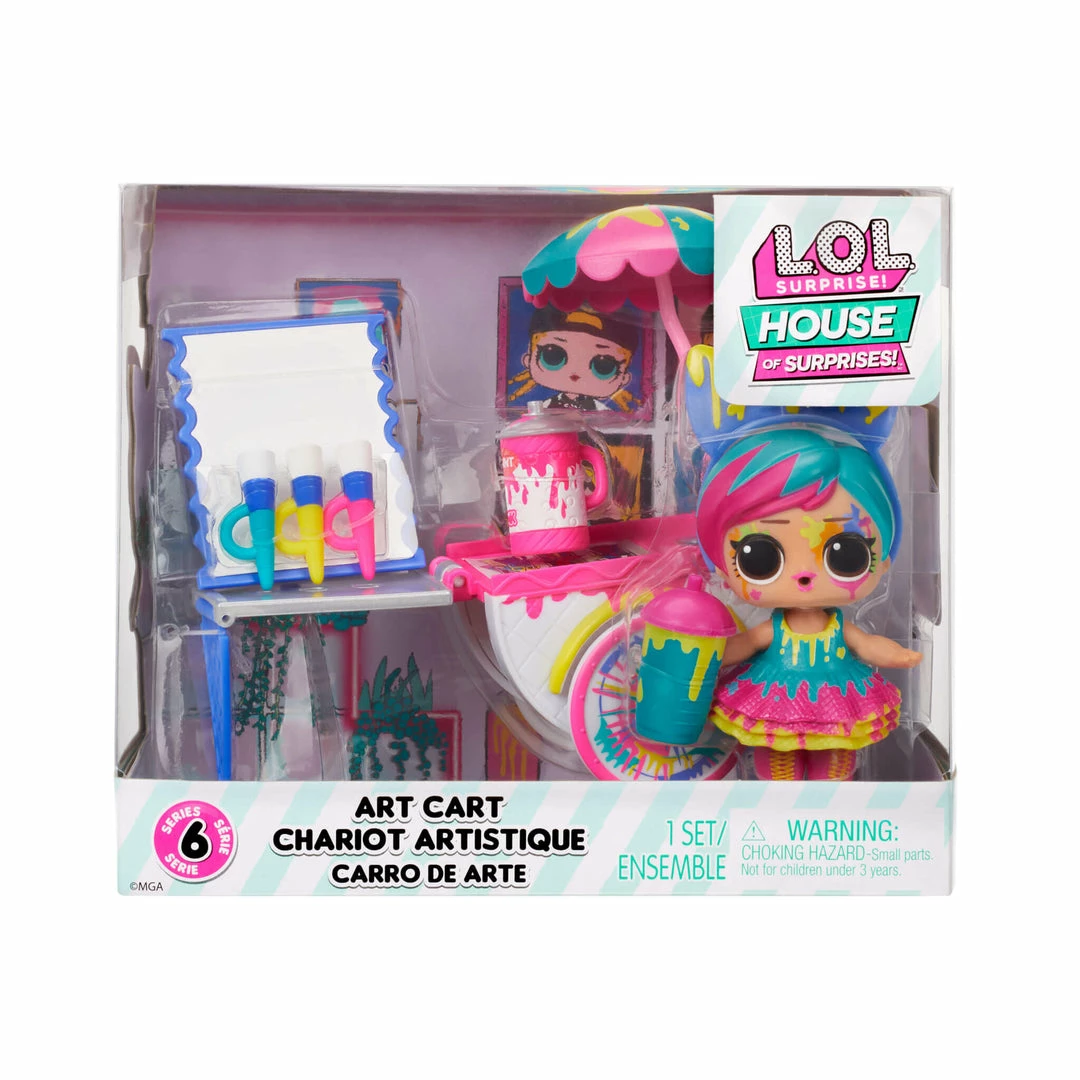 L.O.L. Surprise! Official Store New Releases LOL Surprise OMG Art Cart Playset With Splatters Collectible Doll And 8 Surprises 8 L.O.L. Surprise! Official Store New Releases LOL Surprise OMG Art Cart Playset With Splatters Collectible Doll And 8 Surprises