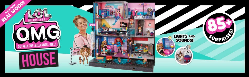 LOL Surprise Home Sweet Home With Doll - Wood Doll House With 85+ Surprises Sale 10 LOL Surprise Home Sweet Home With Doll - Wood Doll House With 85+ Surprises Sale