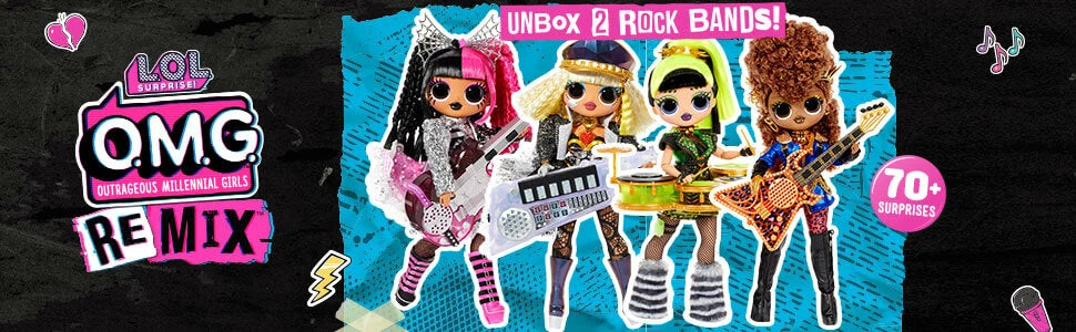 Fashion Dolls LOL Surprise OMG Remix Rock Bhad Gurl With Drums And 15 Surprises 6 Fashion Dolls LOL Surprise OMG Remix Rock Bhad Gurl With Drums And 15 Surprises