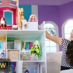 Rainbow High House Playset- 3-Story Wood Doll House (4-ft Tall And 3-FT Wide), Fully Furnished 19 Rainbow High House Playset- 3-Story Wood Doll House (4-ft Tall And 3-FT Wide), Fully Furnished