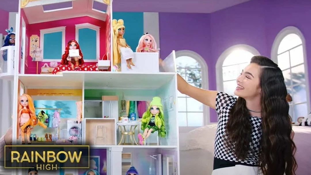 Rainbow High House Playset- 3-Story Wood Doll House (4-ft Tall And 3-FT Wide), Fully Furnished 11 Rainbow High House Playset- 3-Story Wood Doll House (4-ft Tall And 3-FT Wide), Fully Furnished