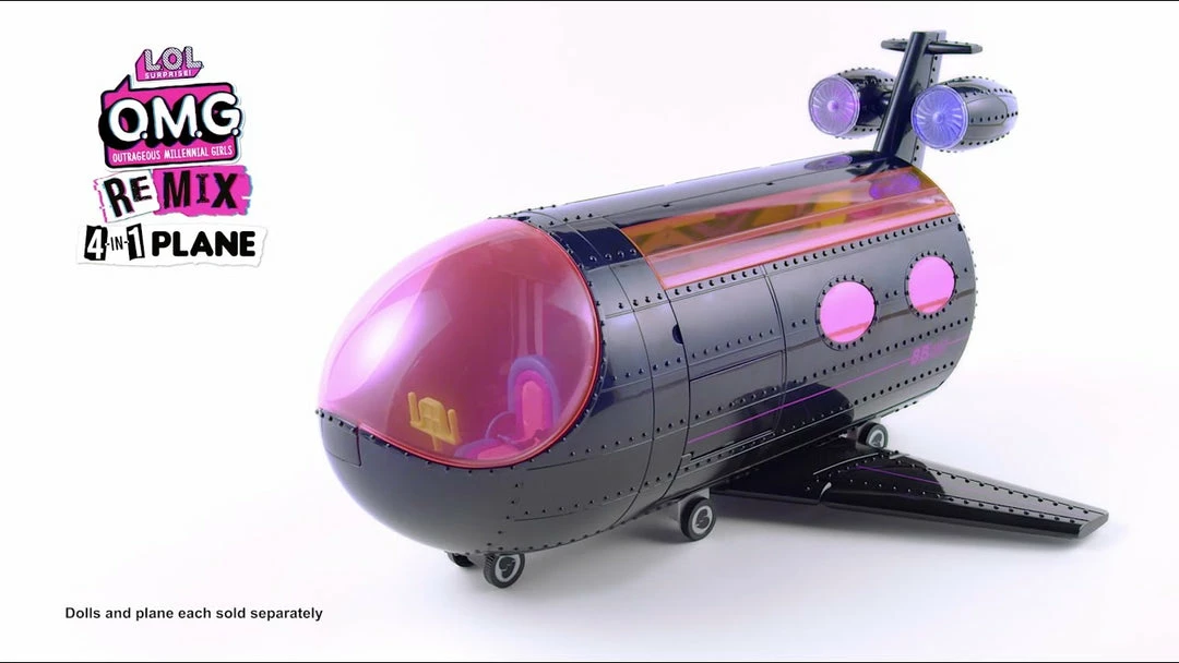 LOL Surprise OMG Remix 4-in-1 Plane Playset Transforms - 50 Surprises Doll Accessories 11 LOL Surprise OMG Remix 4-in-1 Plane Playset Transforms - 50 Surprises Doll Accessories
